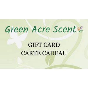 Gift Card | Green Acre Scent | Botanical Skincare Products Made in Canada