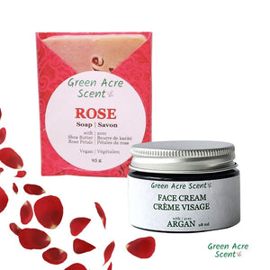 Set Romance Duo | Rose Soap & Argan Face Cream