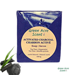 Activated Charcoal Soap | Green Acre Scent | Natural. Ecofriendly