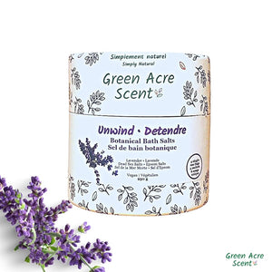 Botanical Bath Salts - Unwind | Green Acre Scent | Made in Canada