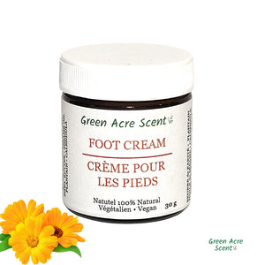 Crème pour les pieds | Green Acre Scent | Fabriqué à la main au Canada